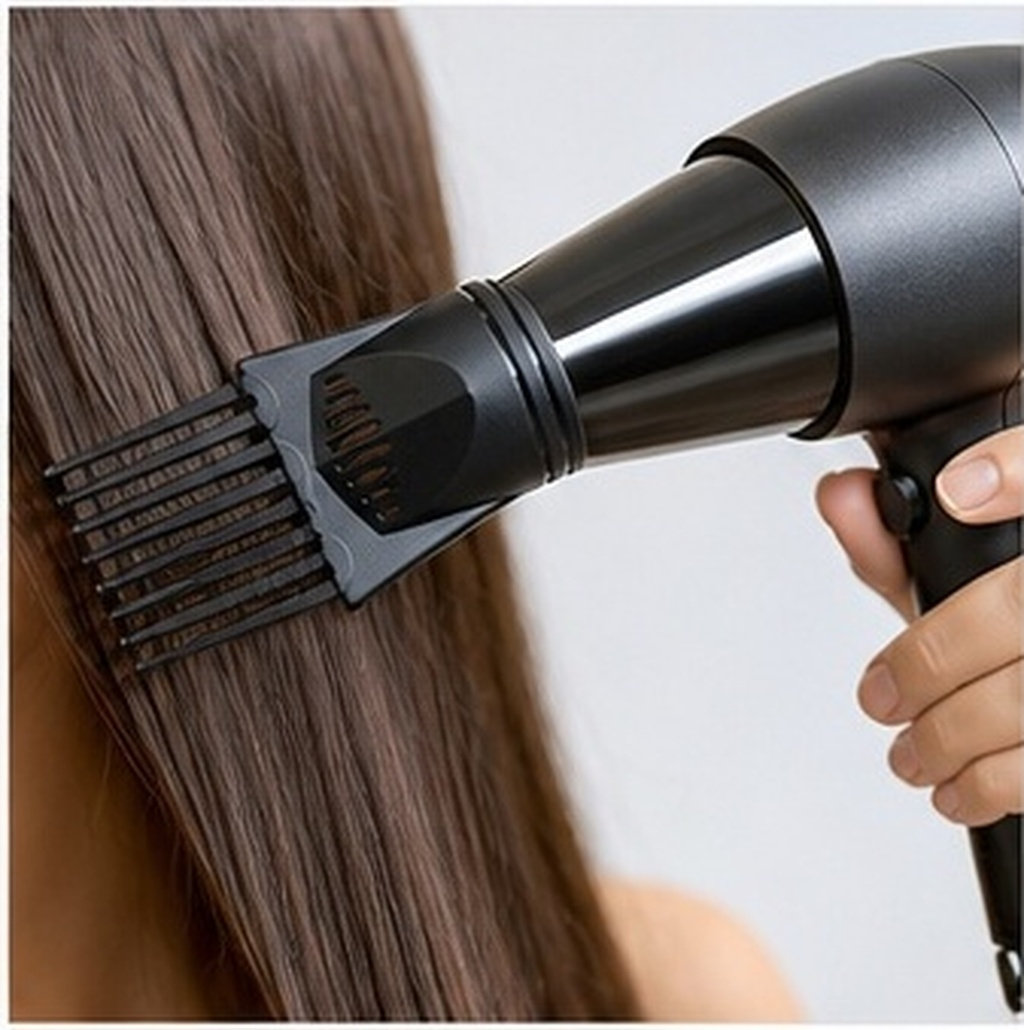 Hair Dryer Styling Comb Attachment - Черная универсальная насадка-расческа для фена для