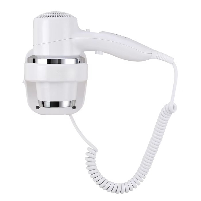 Wall Mount Hotel Hair Dryer 1800W - Настенный фен 1800 Вт, белый, из