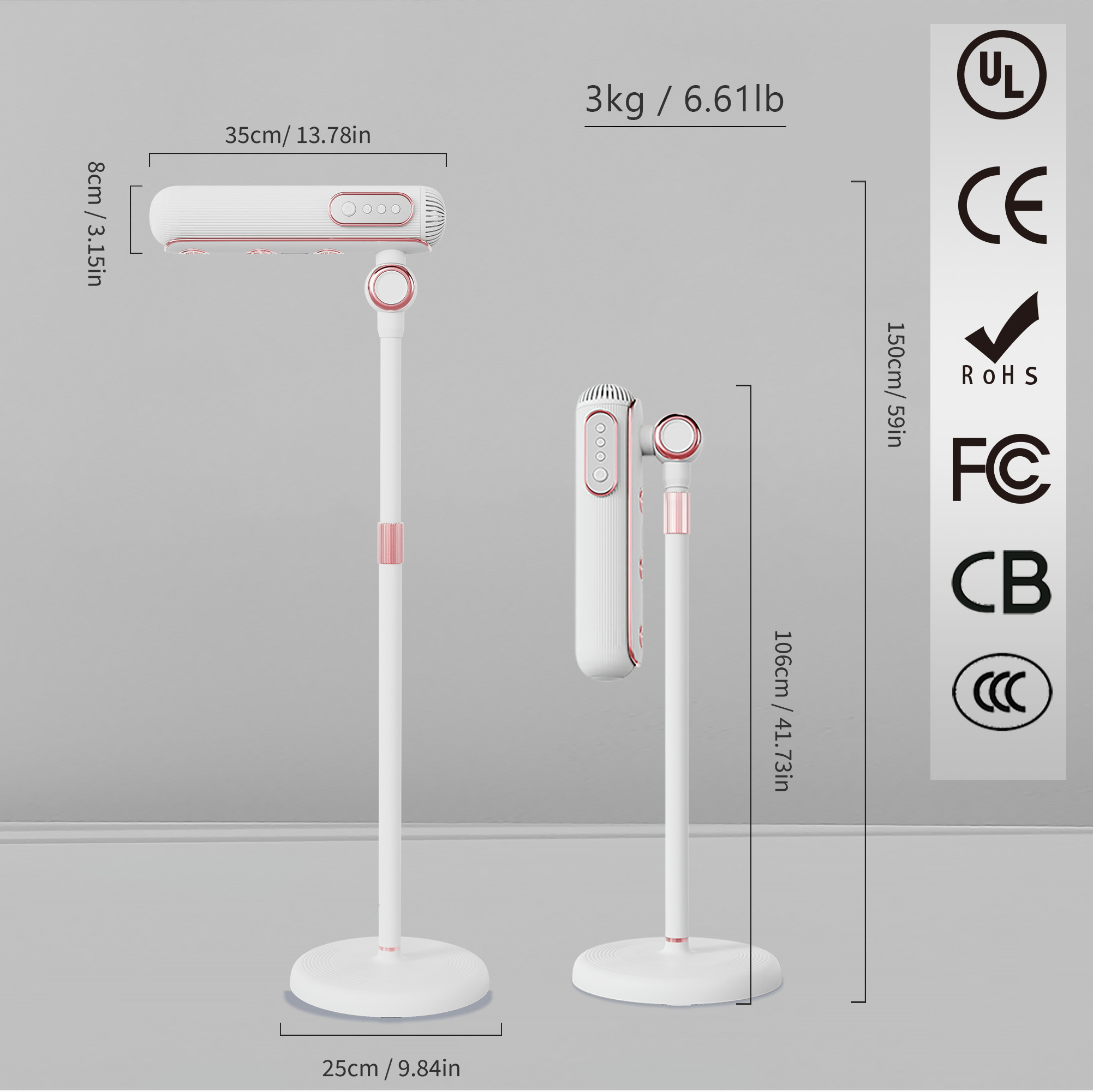 Hair Dryer Stand Hands Free Floor - Профессиональный фен с вертикальной подставкой, напольный