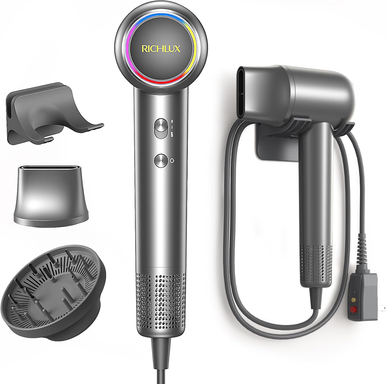 Hair Dryer With Magnetic Nozzles Diffusers - Высокоскоростной ионный фен 160000 об/мин, 500