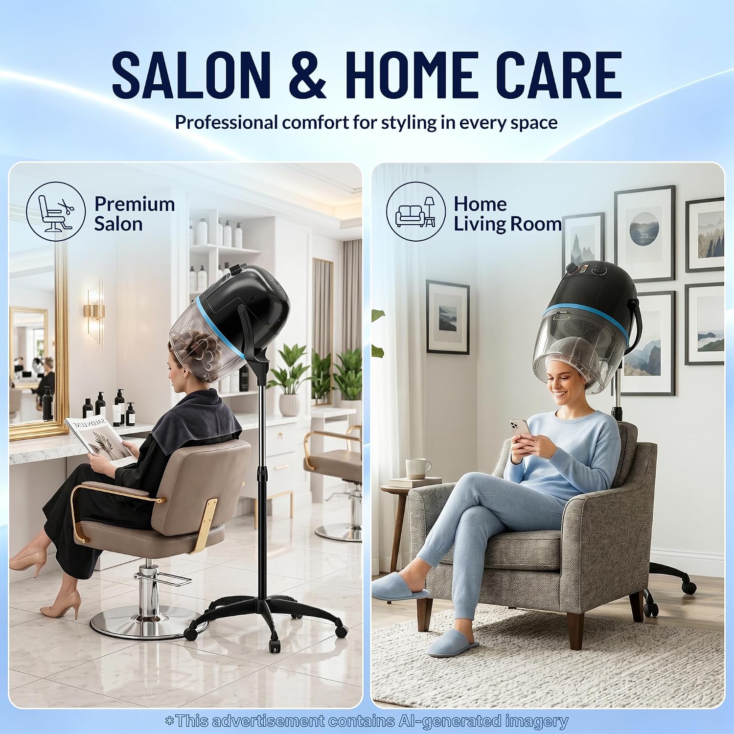 Профессиональный напольный фен – обзор и цена Hair Salon Hood Dryer Professional