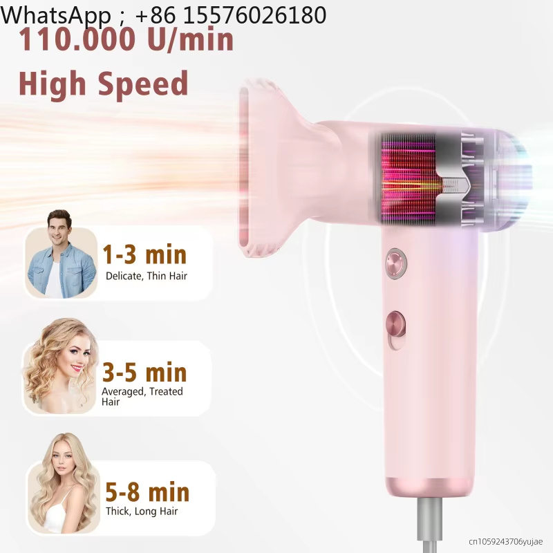 Мини-портативный фен с бесщето – обзор и цена High Speed Hair Dryer Brushless 110000Rpm