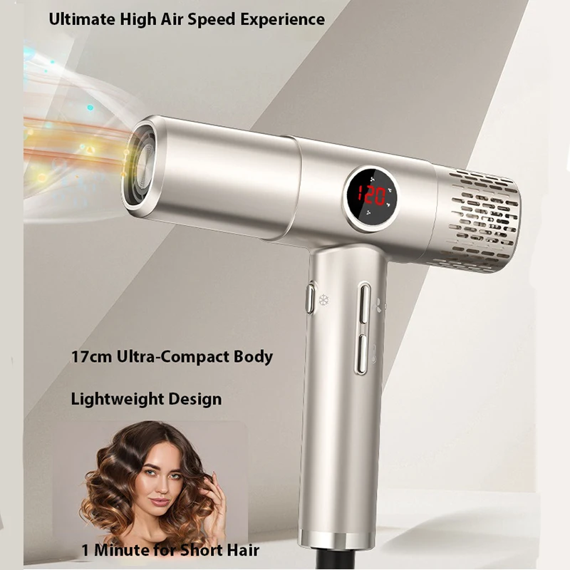 Высокоскоростной фен с ЖК-дисп – обзор и цена High Speed Hair Dryer Brushless 110000Rpm