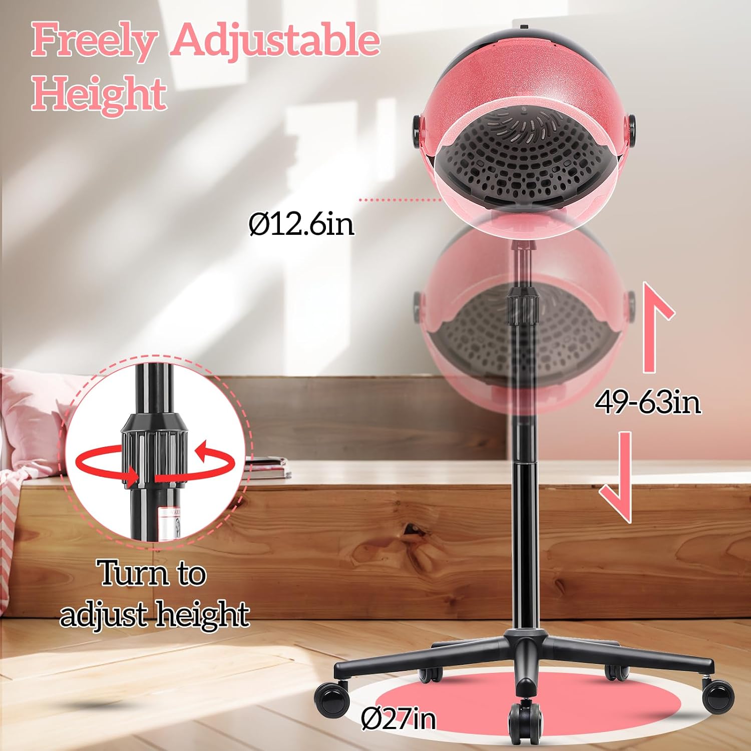 Профессиональный ионный фен с  – обзор и цена Ionic Bonnet Hood Hair Dryer Stand