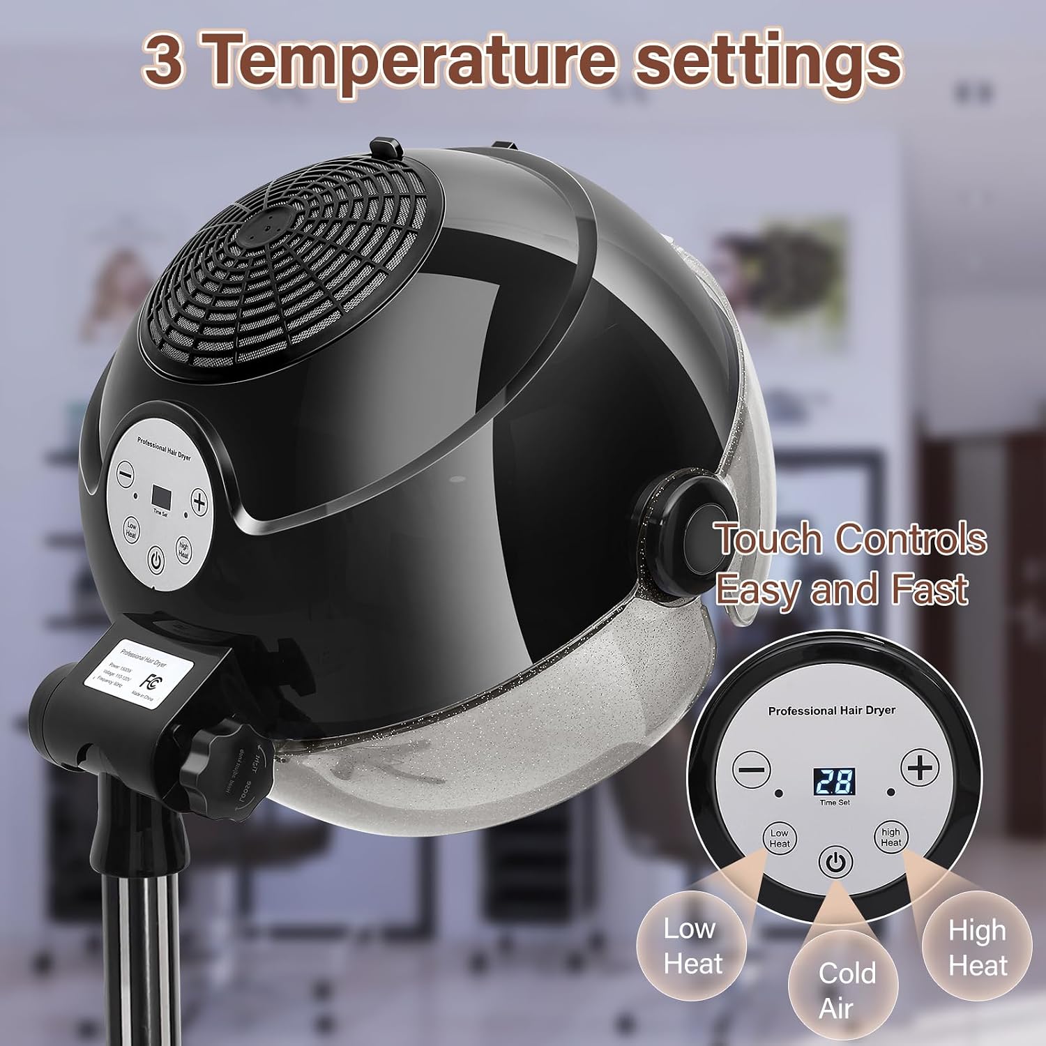 Профессиональный напольный фен – обзор и цена Hair Salon Hood Dryer Professional