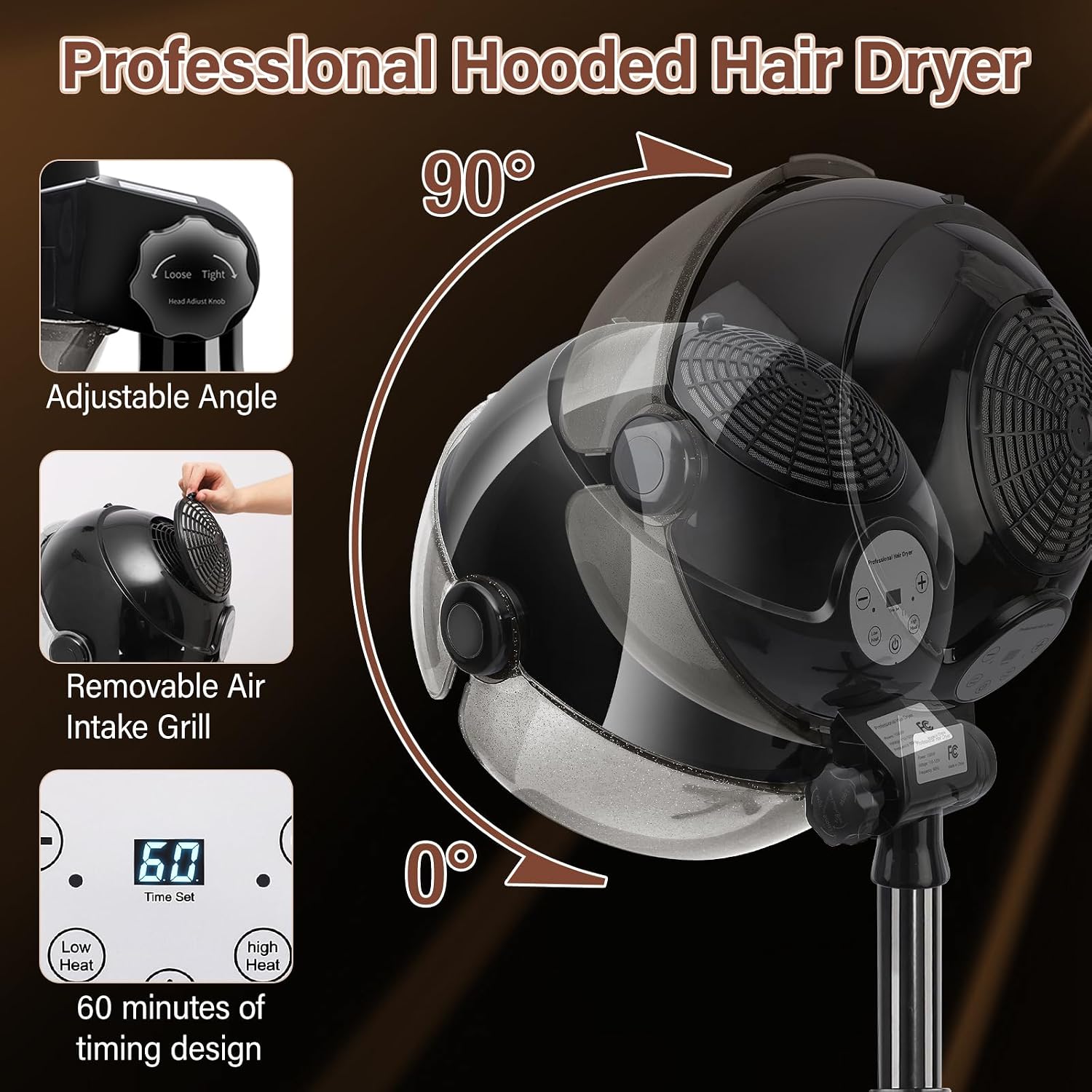 Профессиональный напольный фен – обзор и цена Hair Salon Hood Dryer Professional