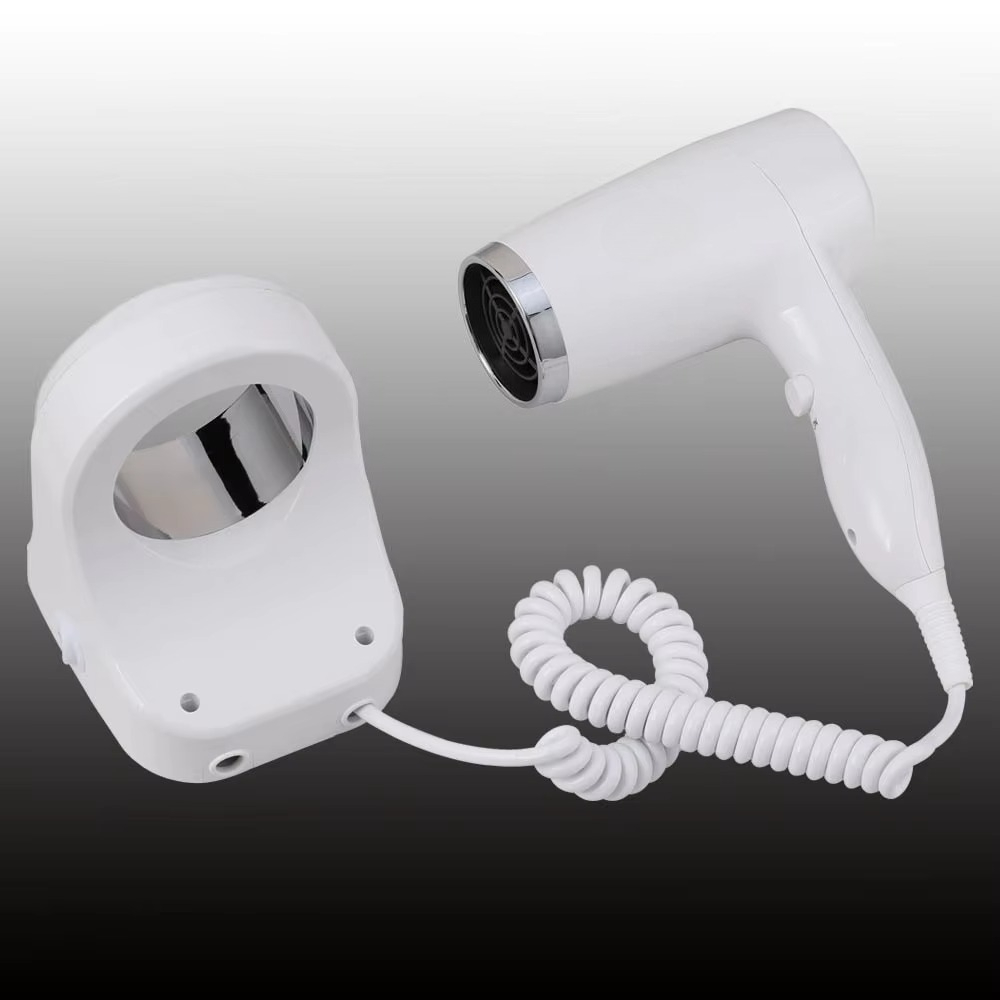 Настенный фен 1800 Вт, белый,  – обзор и цена Wall Mount Hotel Hair Dryer 1800W