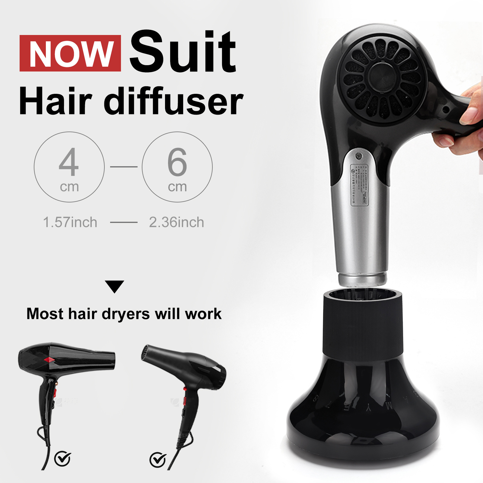 Универсальный фен для салона,  – обзор и цена Hair Dryer Diffuser Attachment Universal